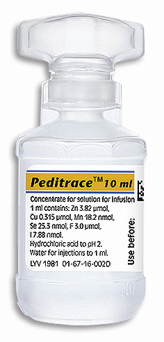 Peditrace, Infusionskonzentrat, Zusatzampulle