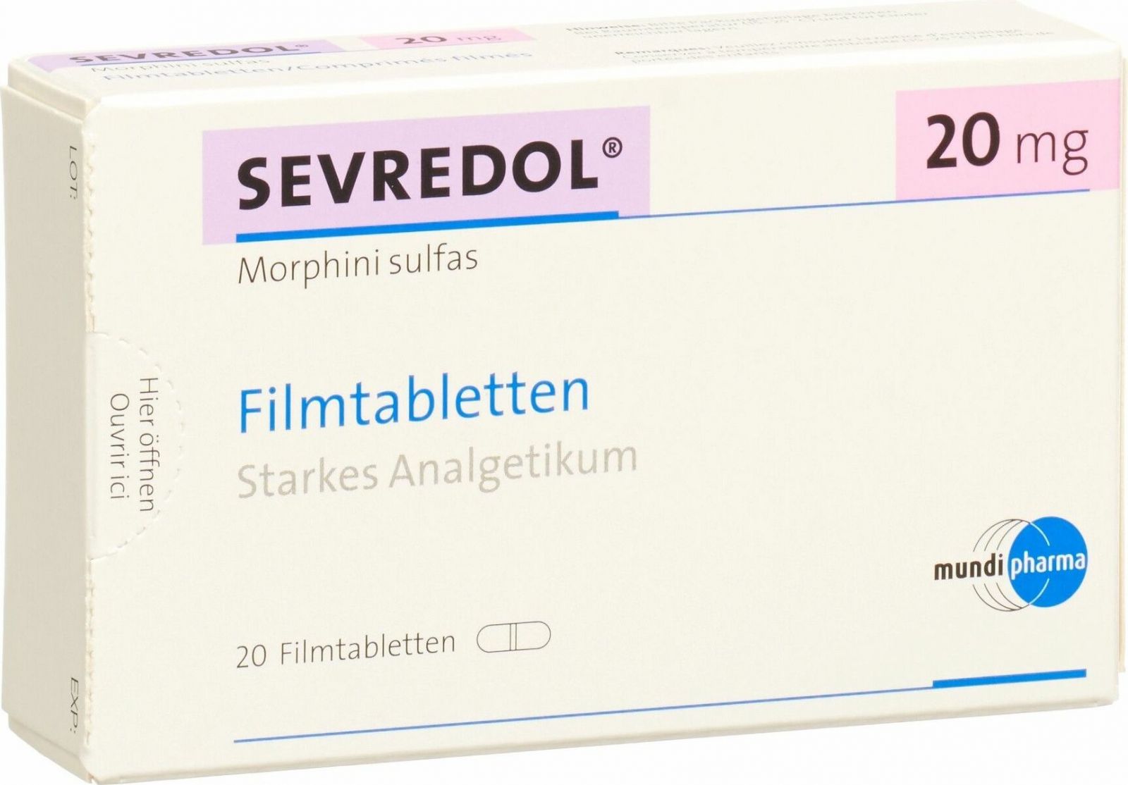 Sevredol 20 mg, Filmtabletten
