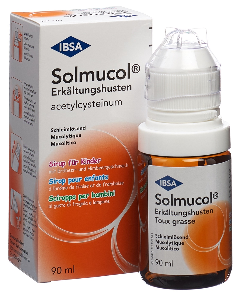 SOLMUCOL toux grasse sirop 100 mg/5ml 90 ml