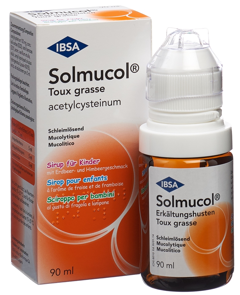 SOLMUCOL toux grasse sirop 100 mg/5ml 90 ml