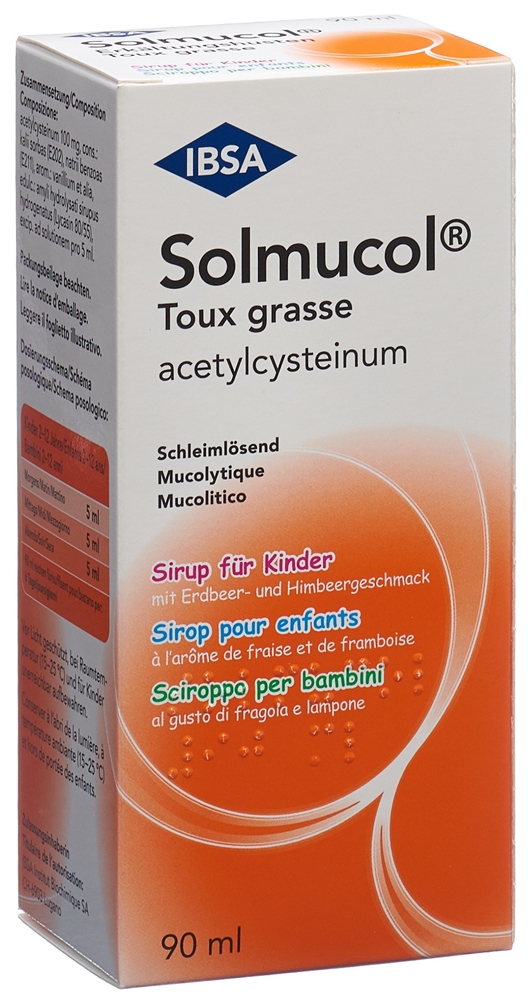 SOLMUCOL toux grasse sirop 100 mg/5ml 90 ml