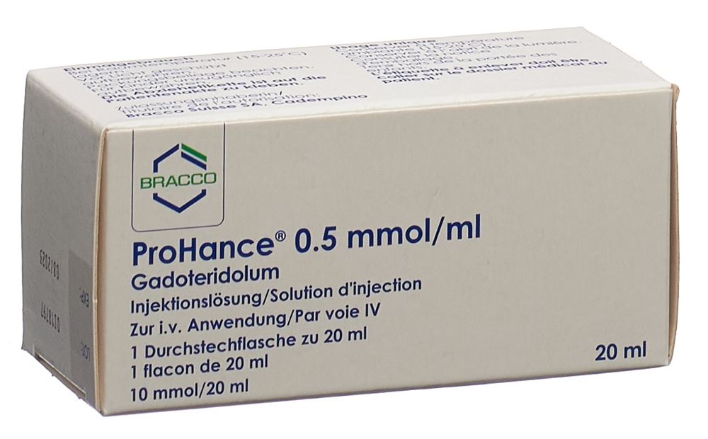 PROHANCE sol inj 10 mmol/20ml flacon