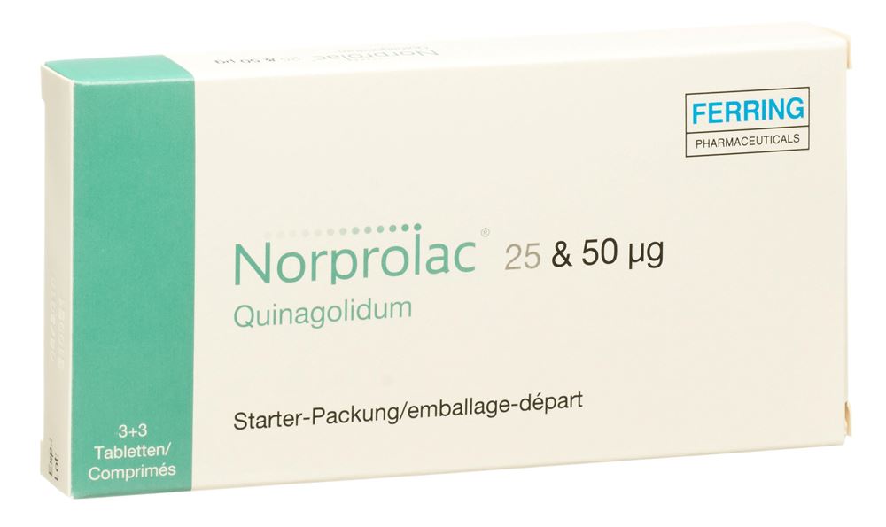 NORPROLAC emballage-départ cpr 25mcg + 50mcg 6 pce