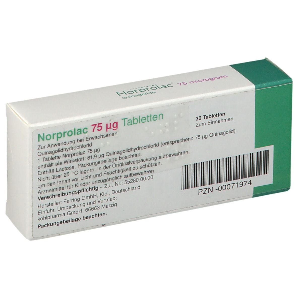 Norprolac 75 ug, Tabletten