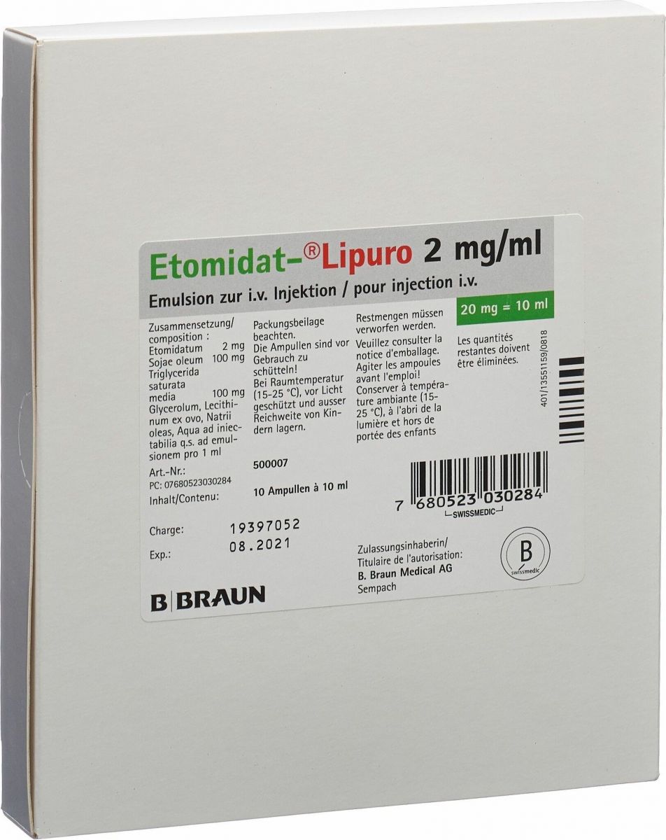 Etomidat-Lipuro, Emulsion zur Injektion