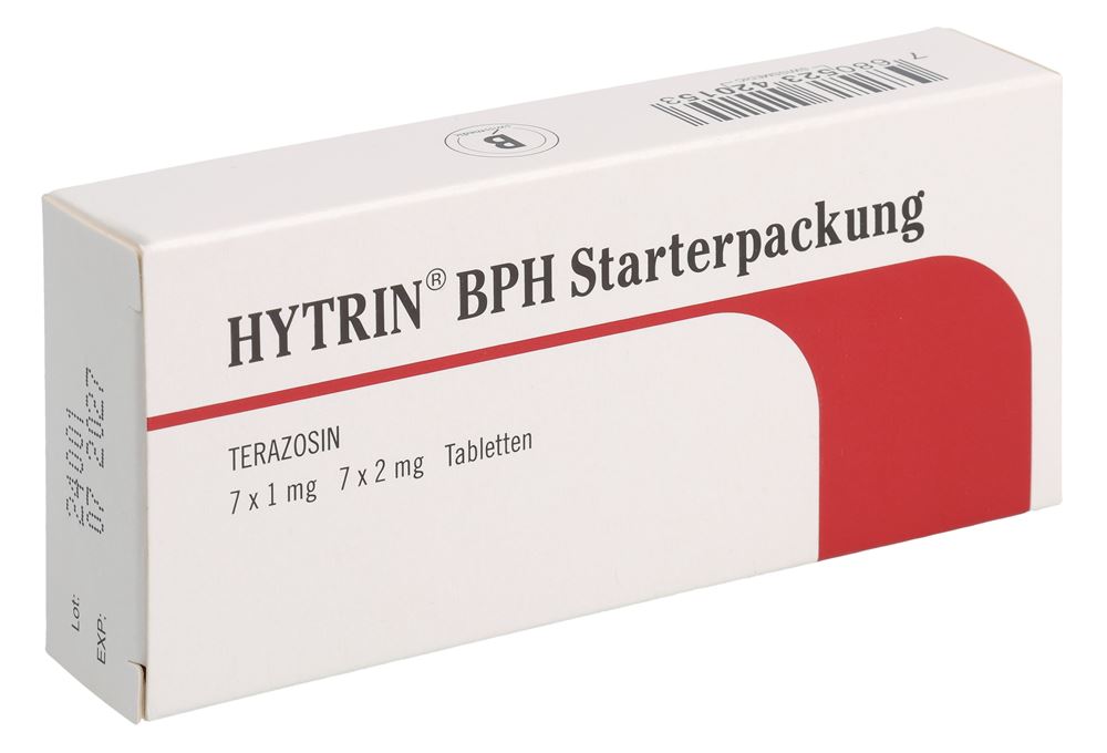 HYTRIN BPH emballage départ cpr 7x1mg 7x2mg 14 pce
