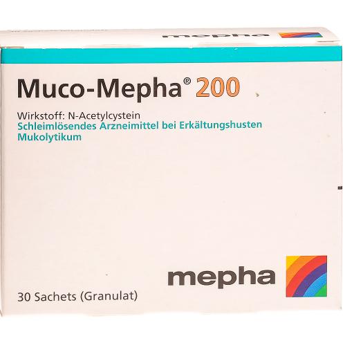 Muco-Mepha 200 mg, Granulat mit Orangen-Aroma