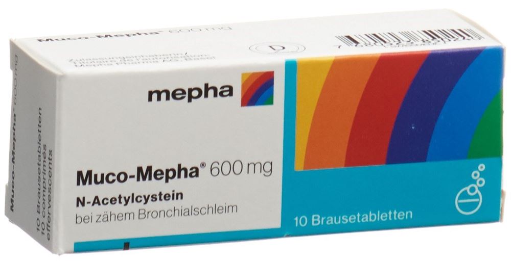 MUCO Mepha cpr eff 600 mg bte 10 pce