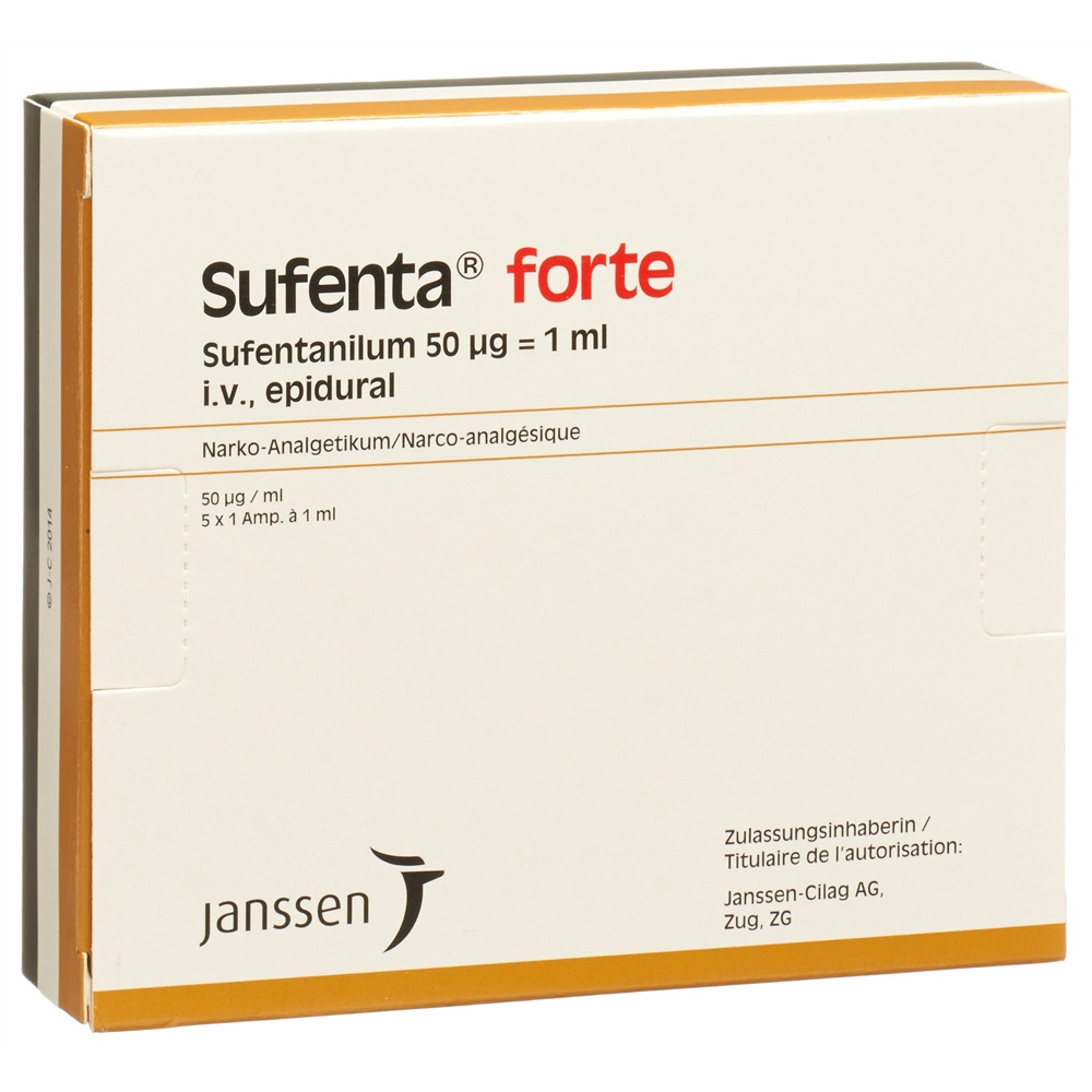 SUFENTA forte sol inj 50 mcg/ml 5 amp 1 ml