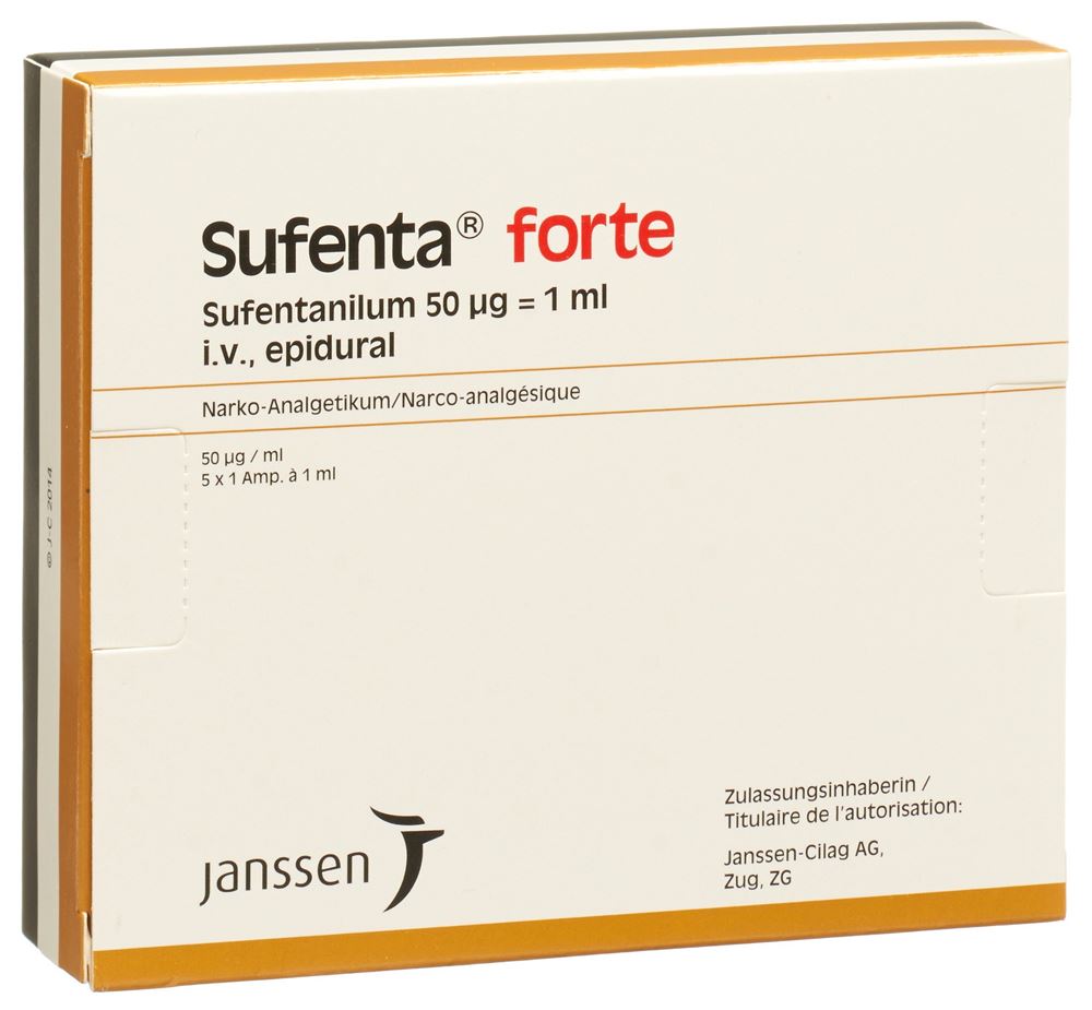 SUFENTA forte sol inj 50 mcg/ml 5 amp 1 ml