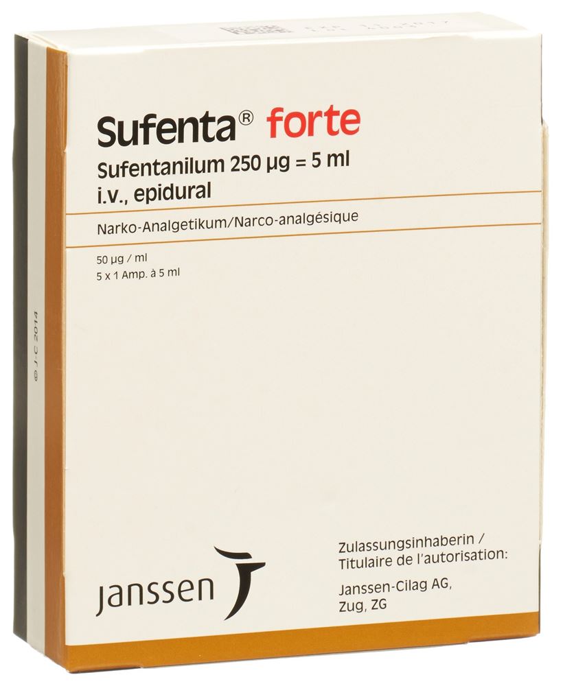 SUFENTA forte sol inj 250 mcg/5ml 5 amp 5 ml