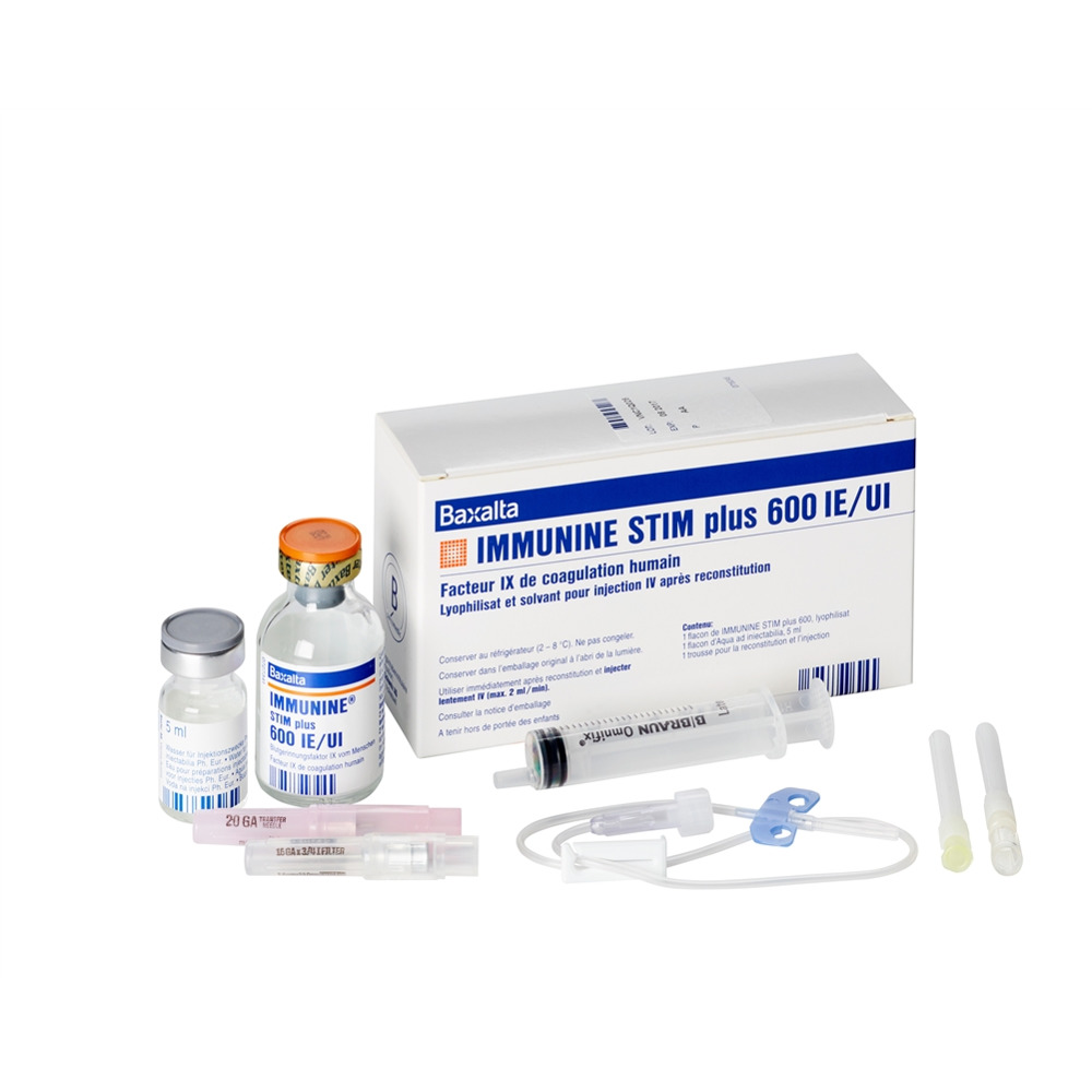 IMMUNINE STIM Plus subst sèche 600 UI c solv flac