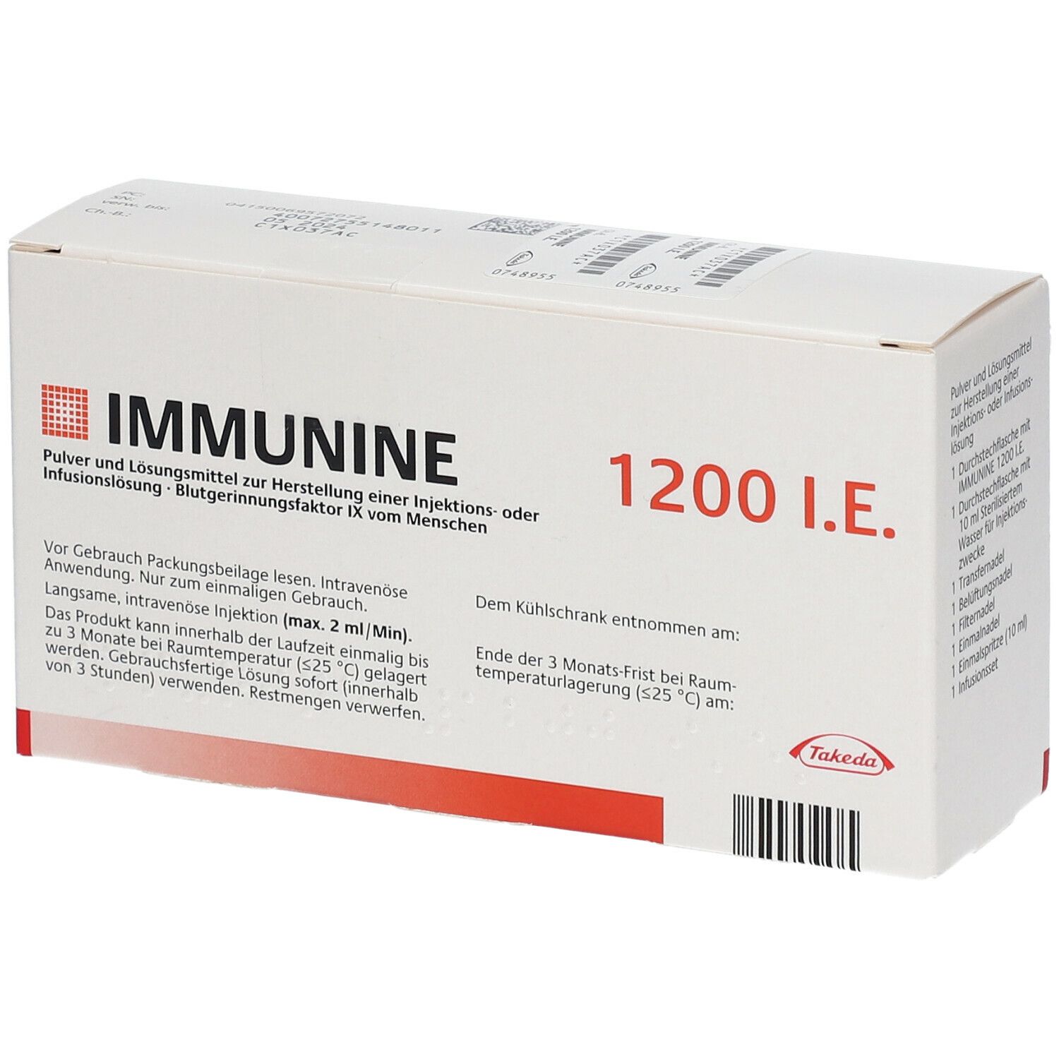 Immunine STIM Plus 1200, Pulver und Lösungsmittel zur Herstellung einer Injektionslösung