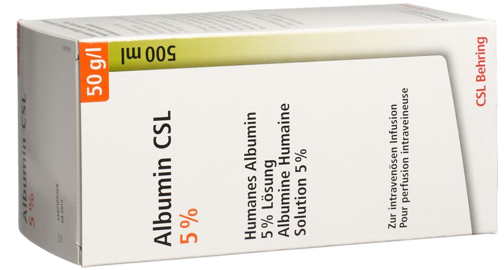 ALBUMIN CSL 5% sol perf 500 ml flac