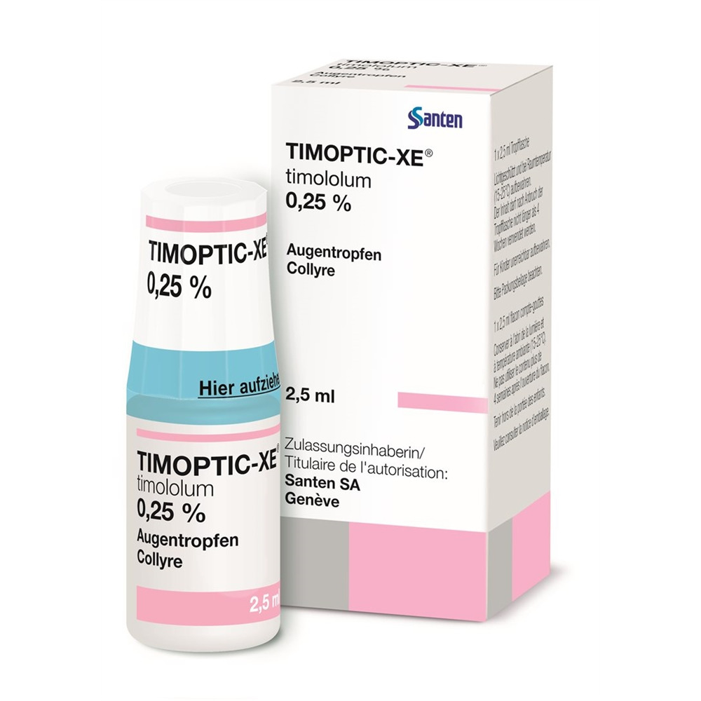 TIMOPTIC-XE gtt opht 0.25 % 3 fl 2.5 ml