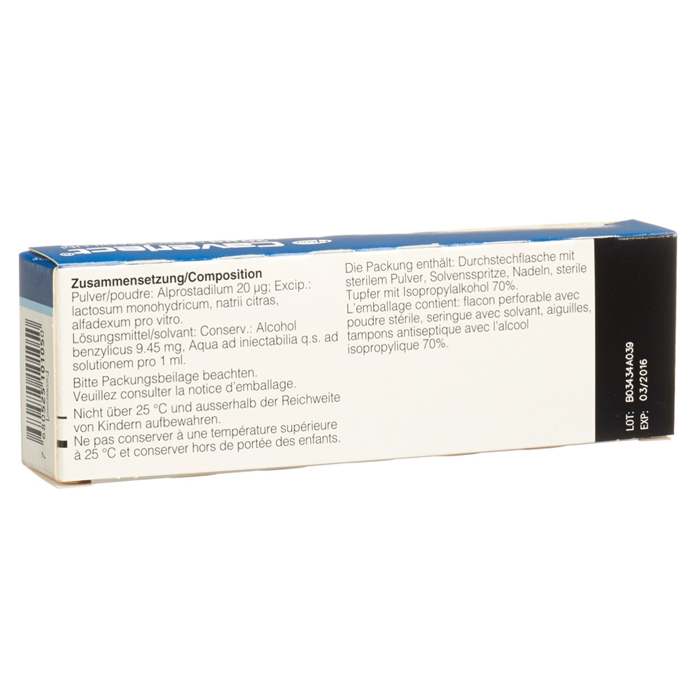 Caverject 20 ug, Injektionspräparat