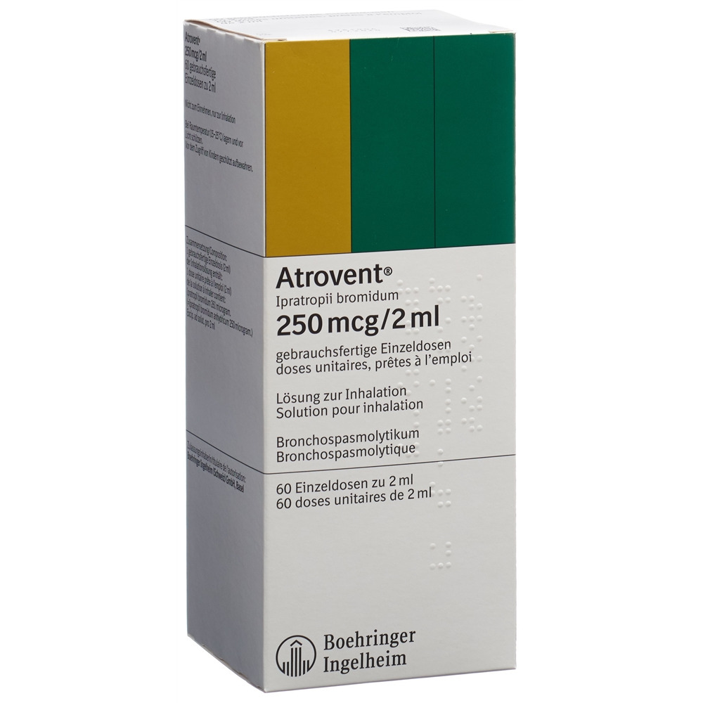 Atrovent 250 mcg/2 ml, Lösung für einen Vernebler (gebrauchsfertige Einzeldosen)