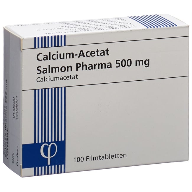 Calcium-Acetat Salmon Pharma 500 mg, Filmtabletten