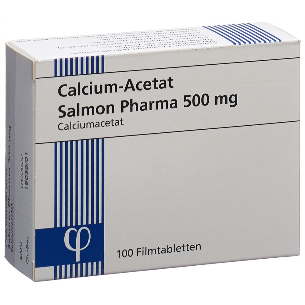 Calcium-Acetat Salmon Pharma 500 mg, Filmtabletten