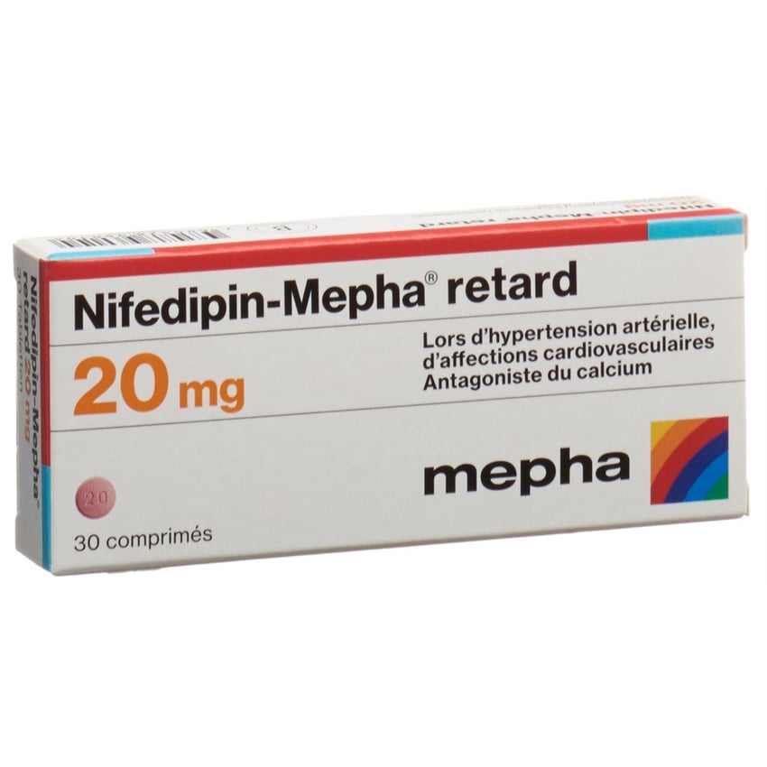 Nifedipin-Mepha 20 retard, Depotabs