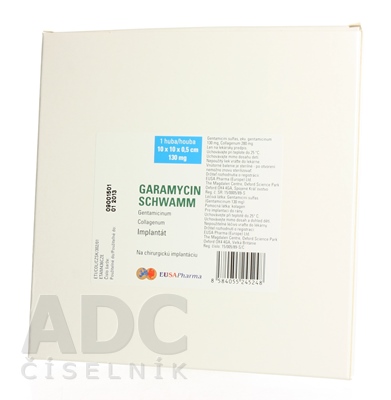 GARAMYCIN éponge 10x10x0.5cm 5 pce