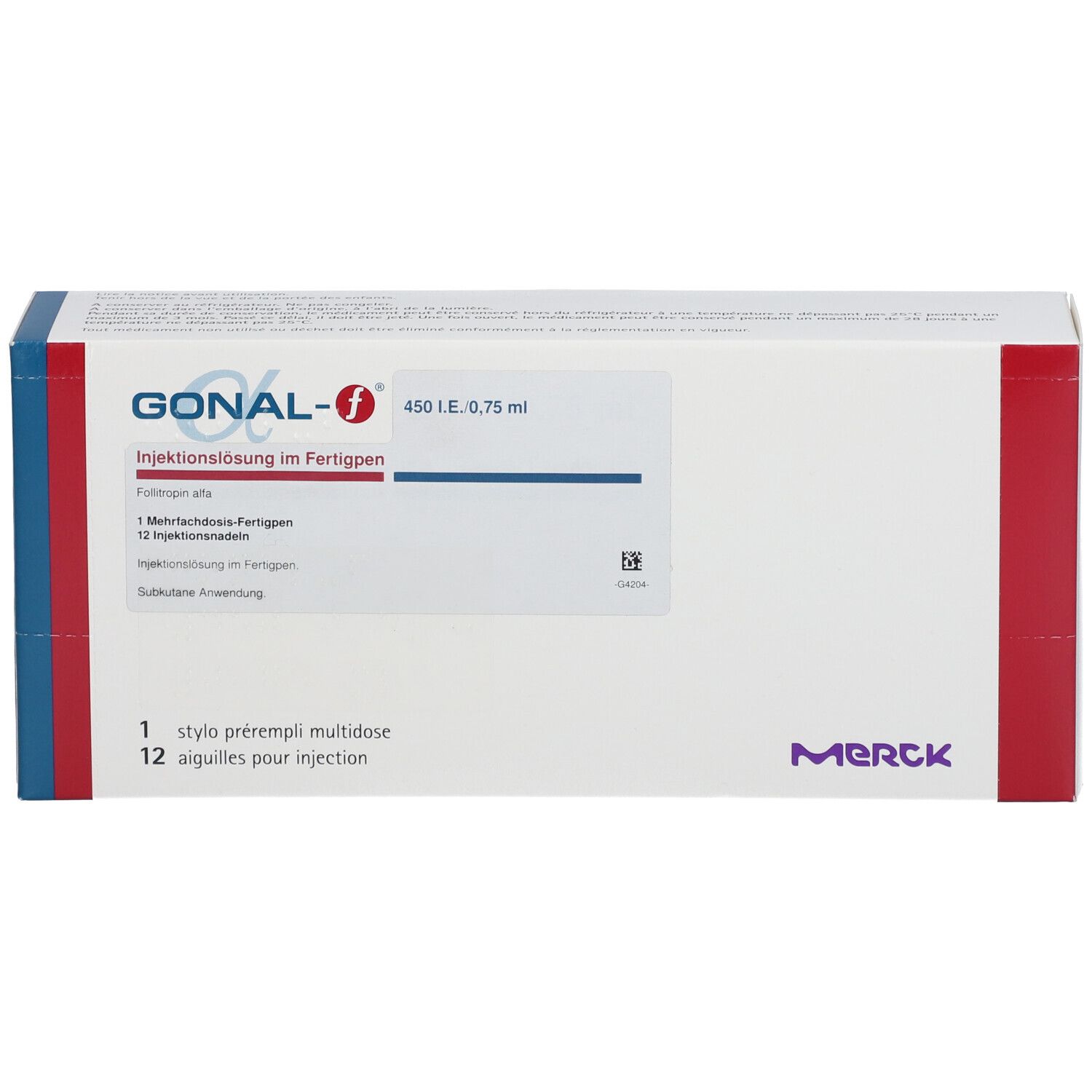 Gonal-f 450 U.I./0.75 ml (33 µg/0.75 ml), Injektionspräparat