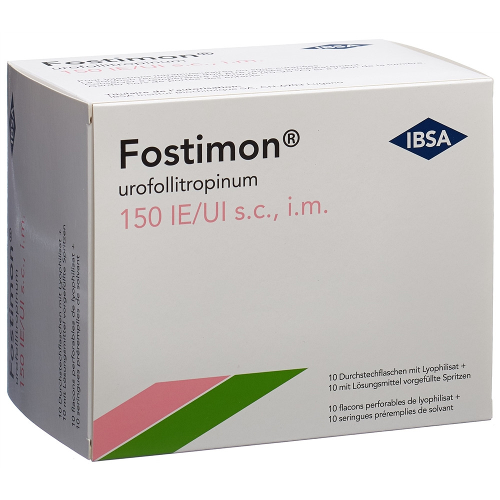 Fostimon 150 U.I., polvere e solvente per soluzione iniettabile (siringa preriempita con solvente)