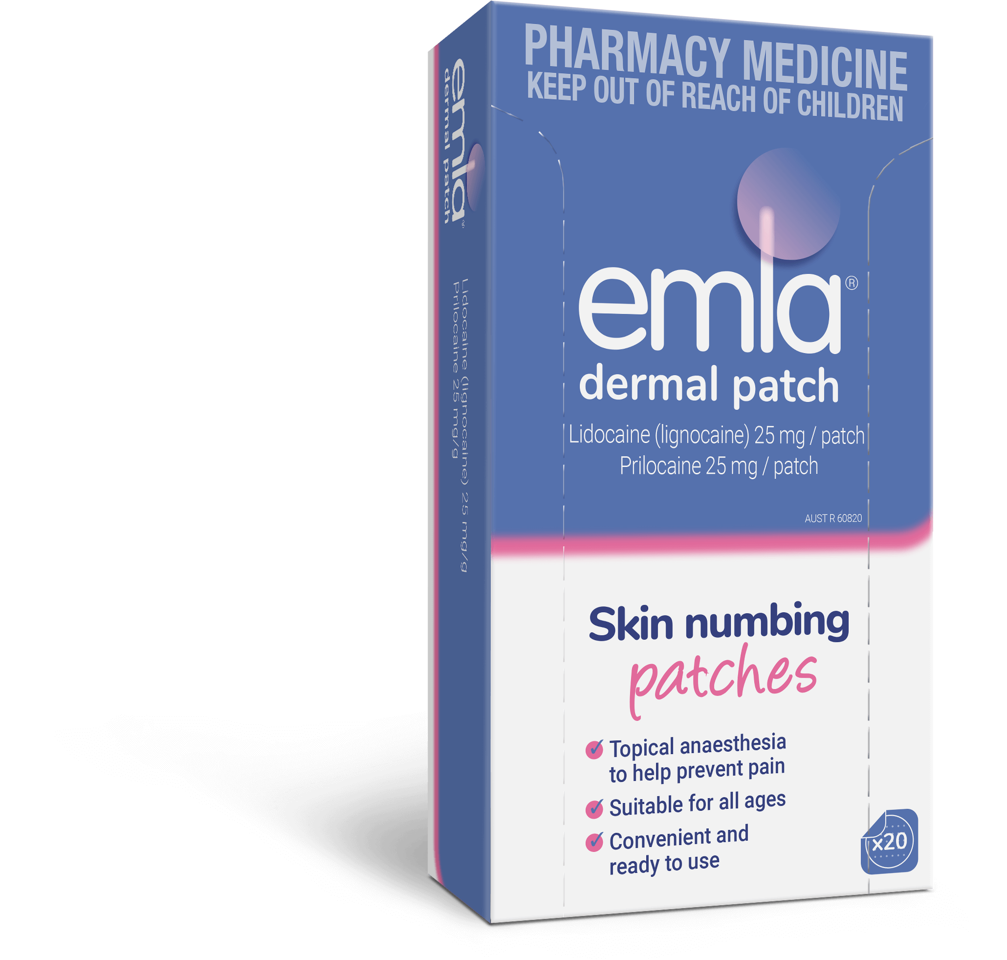 Emla Patch, Pflaster