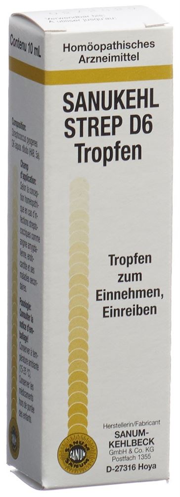 Sanukehl Strep D6, Tropfen zum Einnehmen und Einreiben