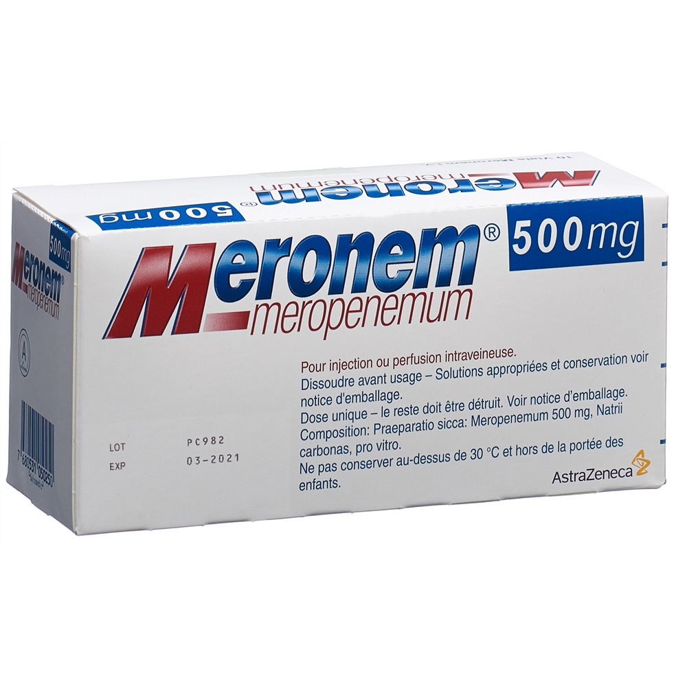 MERONEM i.v. subst sèche 500 mg flac 10 pce