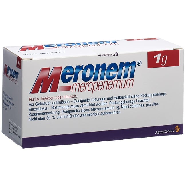 MERONEM i.v. subst sèche 1 g flac 10 pce