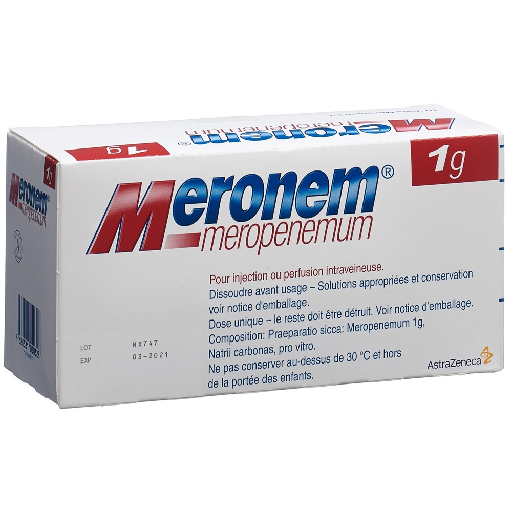 MERONEM i.v. subst sèche 1 g flac 10 pce