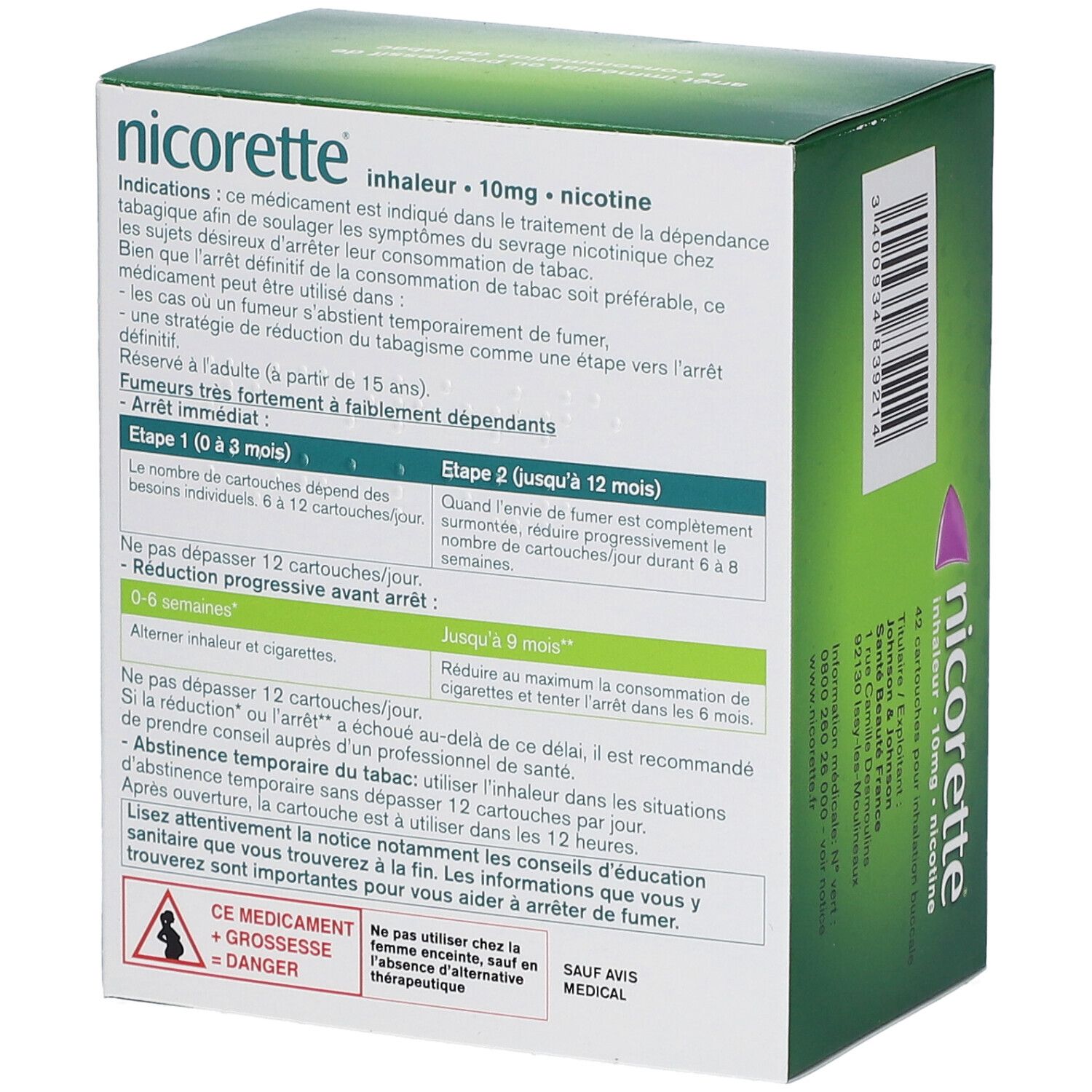 Nicorette 10 mg, Inhaler