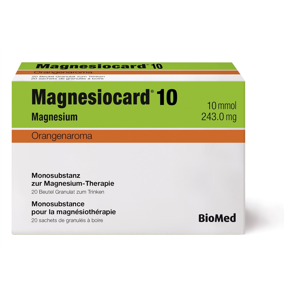 Magnesiocard 10 Orange, Granulat zur Herstellung einer Lösung zum Einnehmen