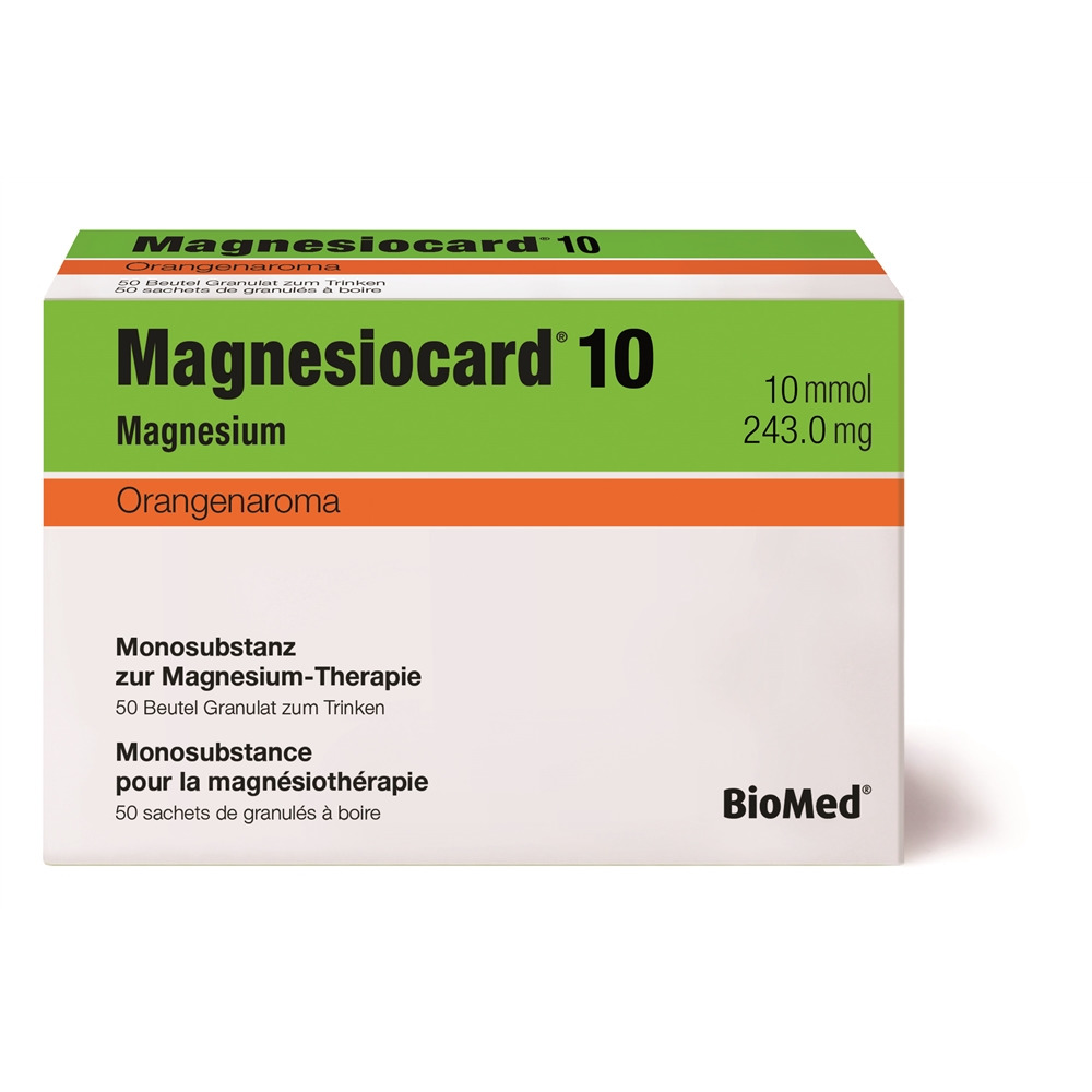 MAGNESIOCARD gran 10 mmol orange sach 50 pce