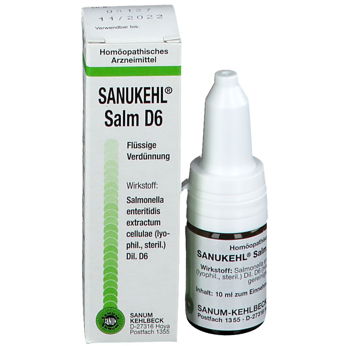 Sanukehl Salm D6, Tropfen zum Einnehmen und Einreiben