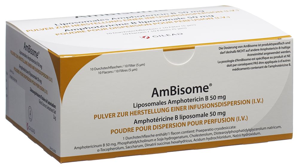 AMBISOME subst sèche 50 mg flac 10 pce