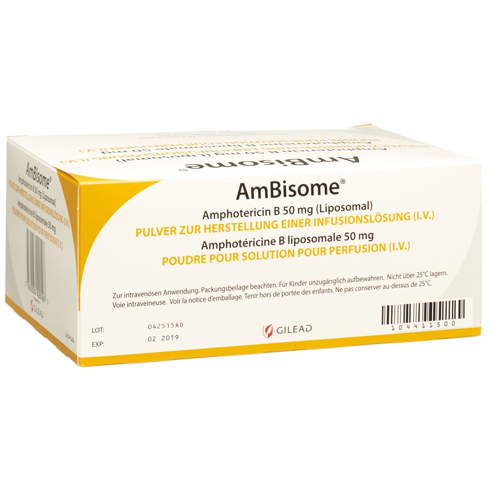 AMBISOME subst sèche 50 mg flac 10 pce