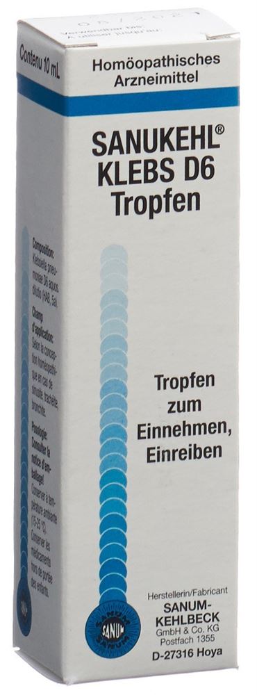 Sanukehl Klebs D6, Tropfen zum Einnehmen und Einreiben
