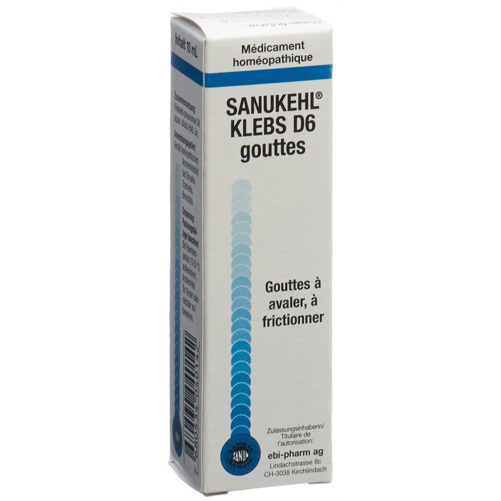 Sanukehl Klebs D6, Tropfen zum Einnehmen und Einreiben