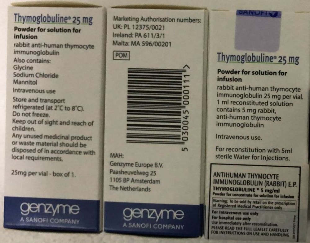 Thymoglobuline, poudre pour solution à diluer pour perfusion