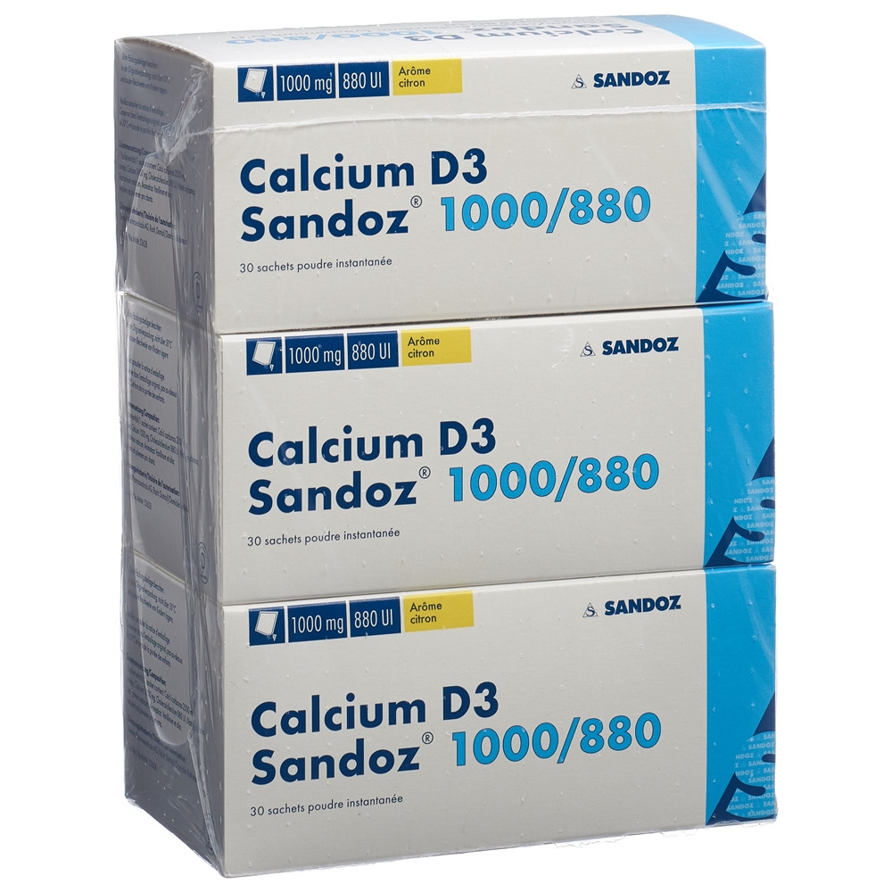 Calcium D3 Sandoz 1000/880, Instant-Pulver mit Zitronenaroma