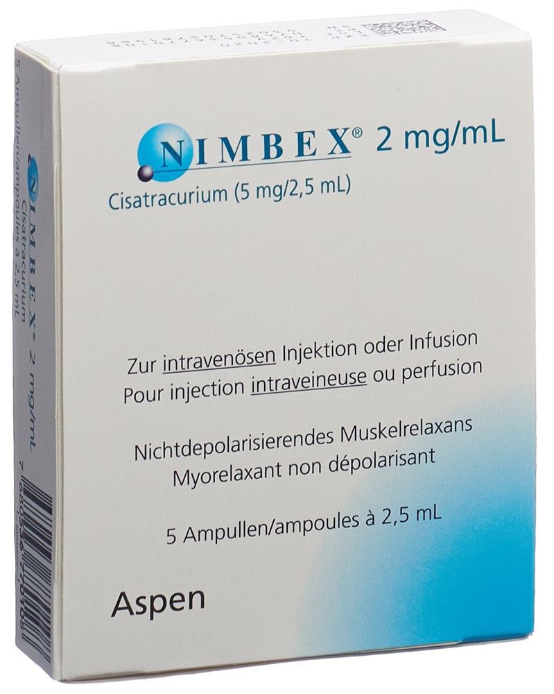 Nimbex 5mg/2.5ml, Injektionslösung