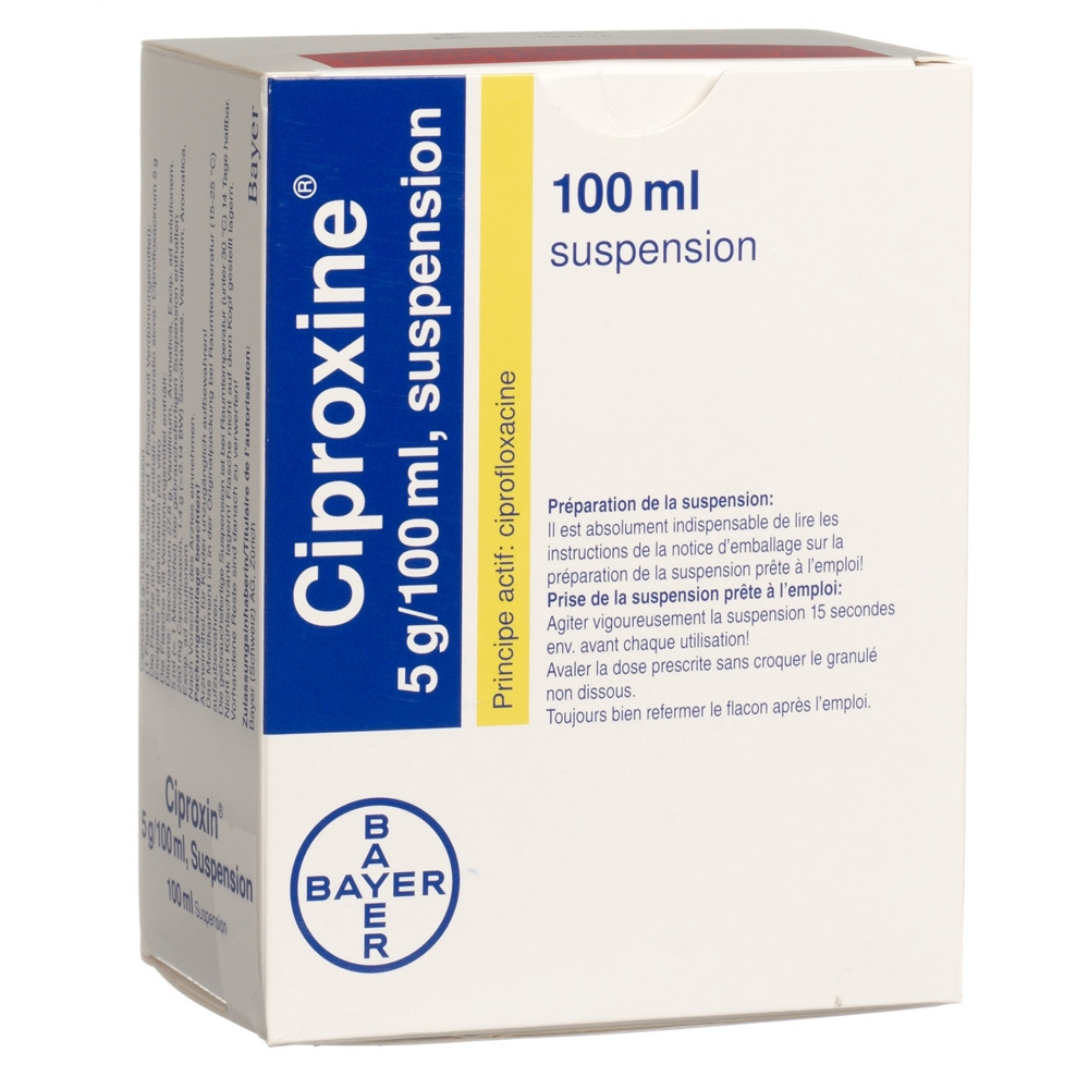 CIPROXINE gran 5 g/100ml c solv p susp fl 100 ml