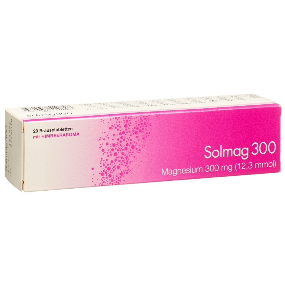 SOLMAG 300 cpr eff arôme framboise bte 20 pce