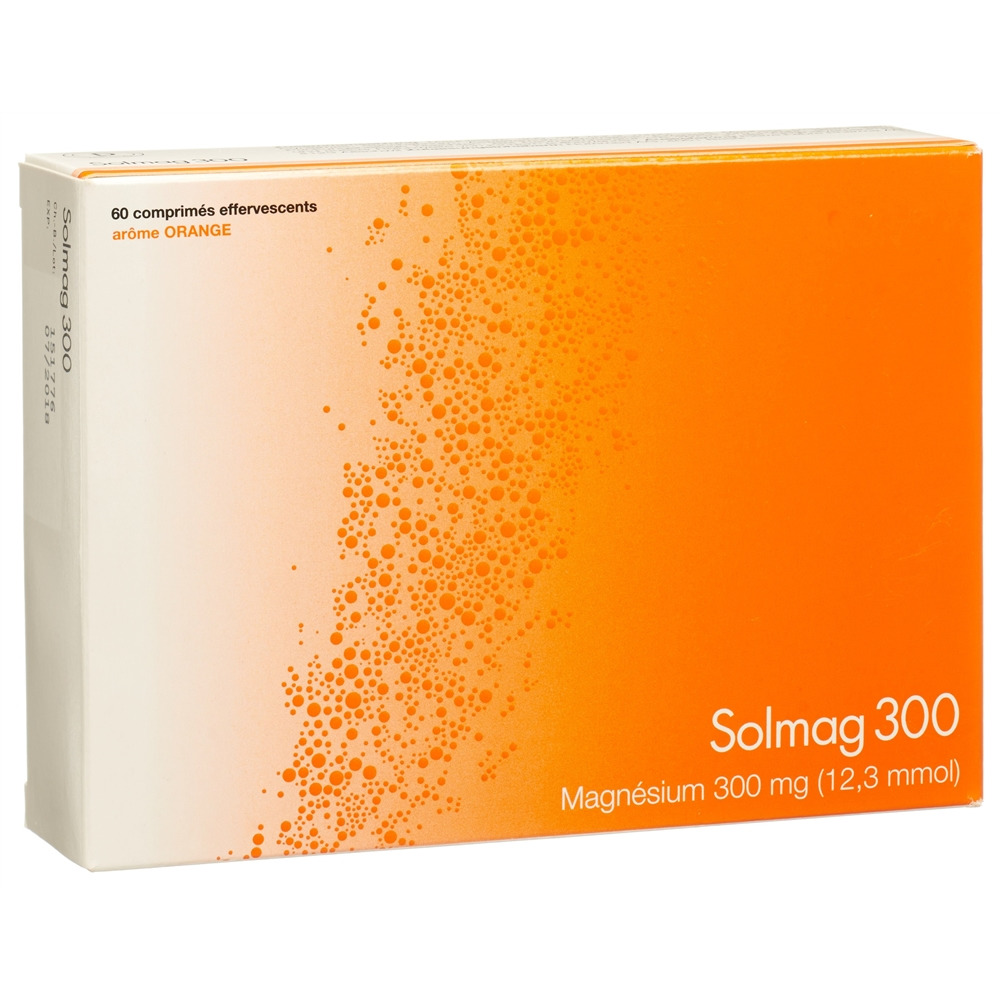SOLMAG 300 cpr eff arôme orange bte 60 pce