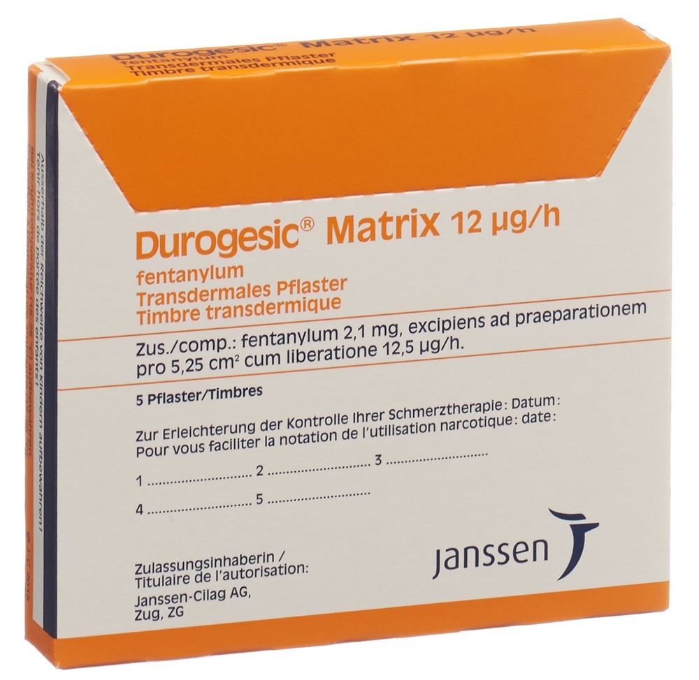 DUROGESIC patch mat 12 mcg/h sach 5 pce