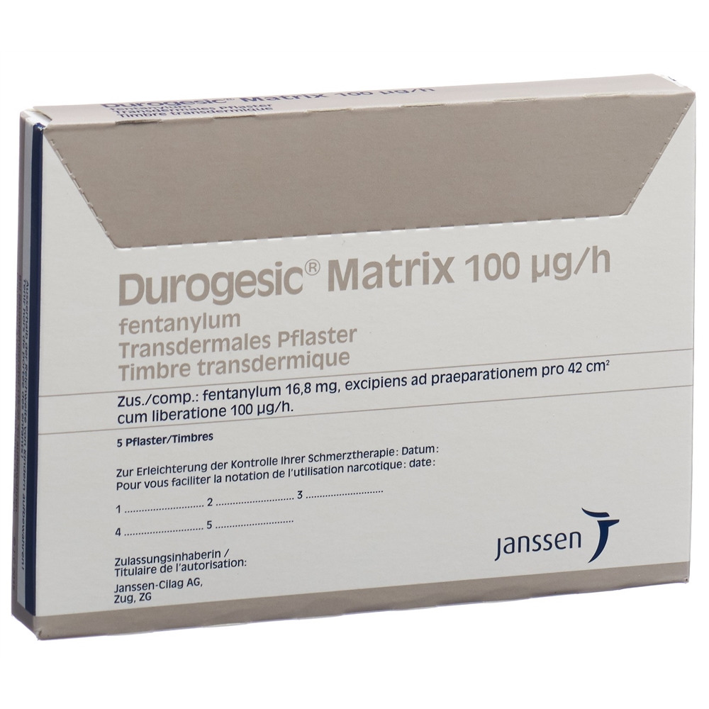 Durogesic Matrix 100 ug/h, Transdermales Pflaster
