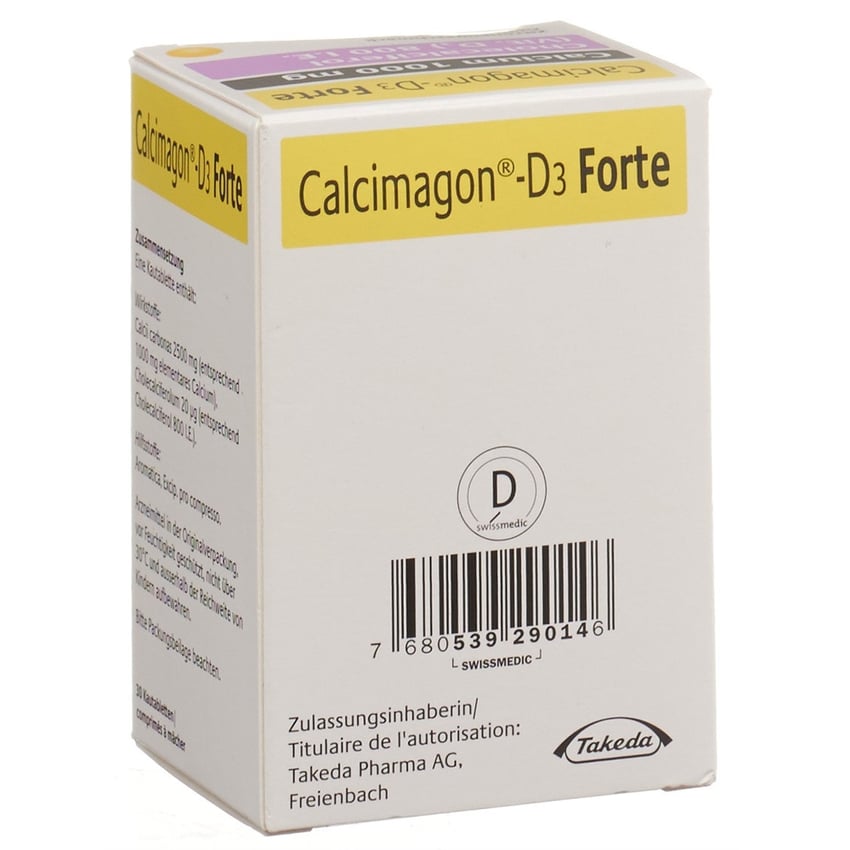 Calcimagon-D3 forte, Kautabletten mit Zitronengeschmack