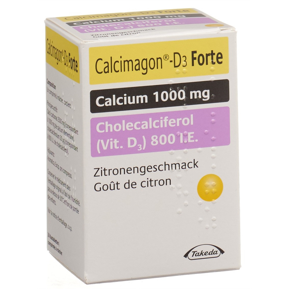 Calcimagon-D3 forte, Kautabletten mit Zitronengeschmack
